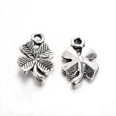 Tibetan Style Alloy Clover Charms
