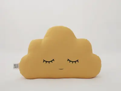 Mustard Small Cloud Pillow