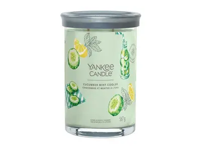 Yankee Candle Candela Aromatica Signature Tumbler Grande Cucumber Mint Cooler 567 G