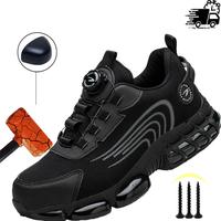 Roofing shoes Men Steel Toe Shoes Work Protective Boots Indestructible soles Puncture-Proof safety footwear Fathersdaygift Bo...