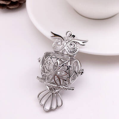 Brass Bead Cage Pendants