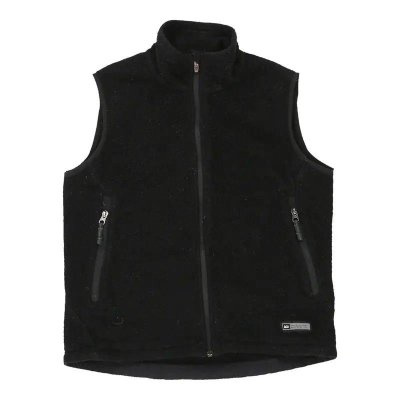 Rei Fleece Gilet - Small Black Polyester