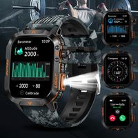 New Men's Smart Sports Watch With LED Lights Wireless Calling, Message Reminders, Sports Mode, Voice Assistant, Weather Push,...