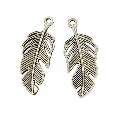 Tibetan Style Alloy Feather Pendants