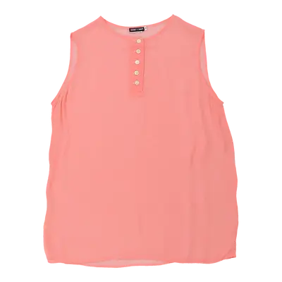 Emporio Armani Vest - Large Pink Silk | Size: large