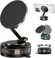 360° Adjustable Vacuum Magnetic Phone Holder, Suction Cup Phone Mount for Magsafe, Portable Cell Phone Holder for Car,Makeup...