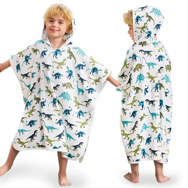 Bamboo Viscose Toddler Hooded Bath Towel - Kids Beach Towel for Boys and Girls, 25.5\