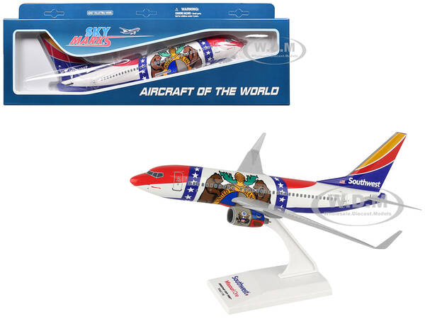 Boeing 737-700 Commercial Aircraft Southwest Airlines - Missouri One (N280WN) Missouri Flag Livery (Snap-Fit) 1/130 Plastic M...