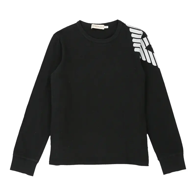 Emporio Armani Long Sleeve T-Shirt - Medium Black Cotton | Size: medium