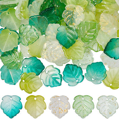 100Pcs Transparent Glass Pendants