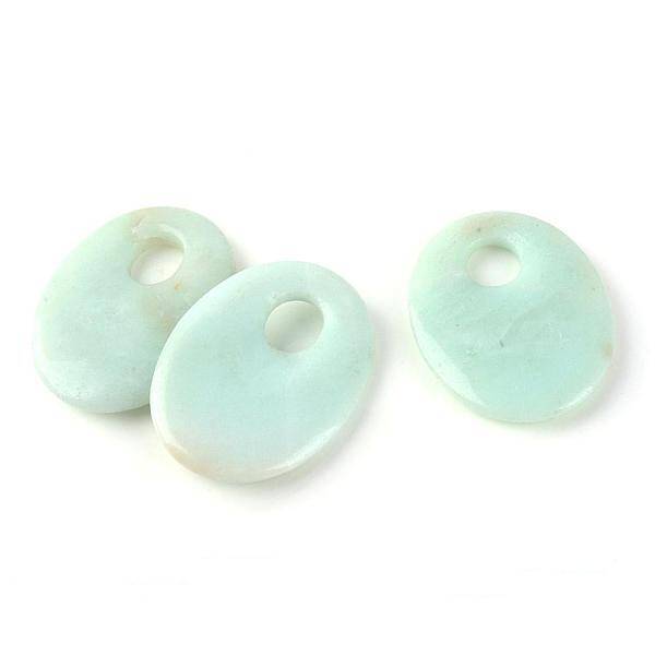 Natural Flower Amazonite Pendants