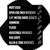 Toolbox Organization Magnetic Labels - 84, Tool Chest Organizer Labels with Strong Magnets & Easy to Read Printing - Fits All...