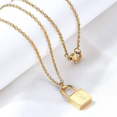 304 Stainless Steel Rolo Chain Pendant Necklaces