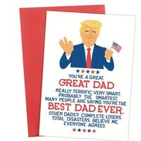 Funny Father's Day Card, Great Dad Greeting Card with Envelope, Sarcastic Card, Rude Card, Greeting Card for Him, Office Stat...