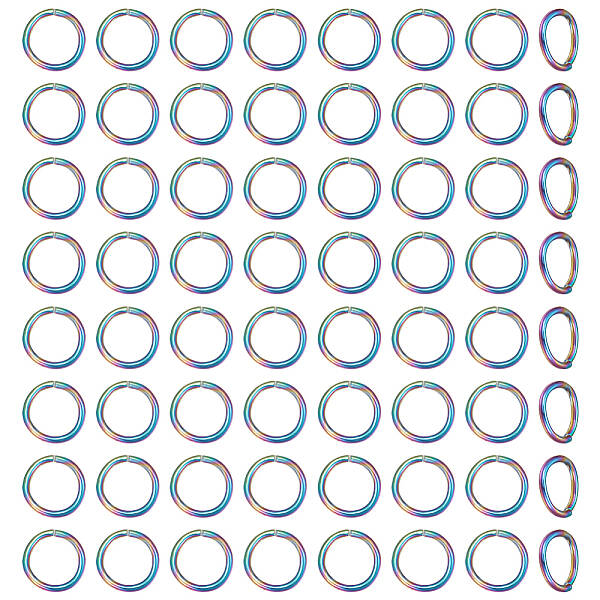 80Pcs 304 Stainless Steel Open Jump Rings