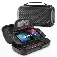 JSAUX Carrying Case Compatible with Nintendo Switch 2 2025, Protective Hard Shell Case with 15 Game Card Slots, Portable Trav...