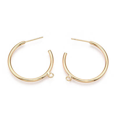 Brass Stud Earring Findings
