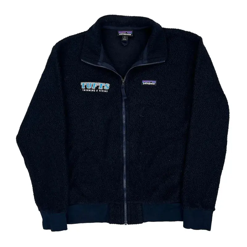 Tufts Swimming & Diving Patagonia Fleece Jacket - Medium Navy Polyester Blend