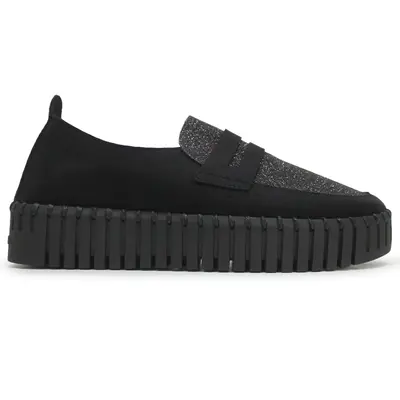Ilse Jacobsen Tulip 3878 Textile Synthetic Women's Comfort Shoes - Black Black - Size:US 11 Women