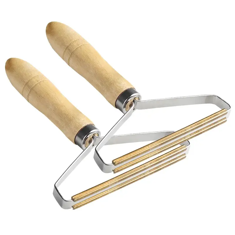 Pet Hair Remover, 1 Count/2 Counts Wooden Handle Pet Hair Remover, Deep Clean Dog Hair Remover, Cat Hair Removal Tool, Dog & ...