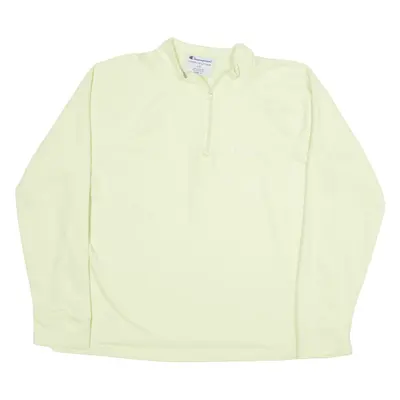 CHAMPION Sweatshirt Green 1/4 Zip Womens L