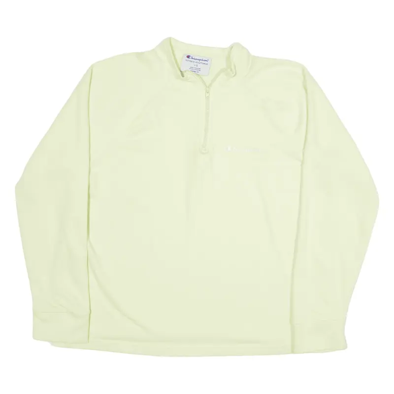 CHAMPION Sweatshirt Green 1/4 Zip Womens L