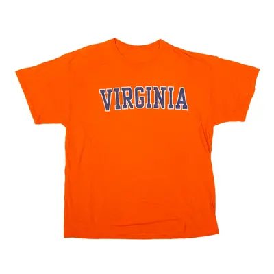 Virginia Cavaliers Basketball T-Shirt Orange Short Sleeve Womens L