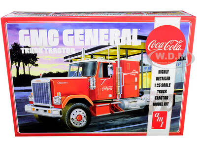 Skill 3 Model Kit GMC General Truck Tractor Coca-Cola 1/25 Scale Model by AMT