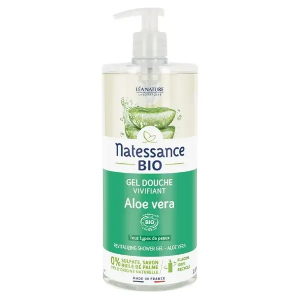 Natessance - Toning Shower Gel - ORGANIC Aloe Vera 1L