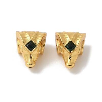 Matte Gold Color 925 Sterling Silver 3 Hole Guru Beads