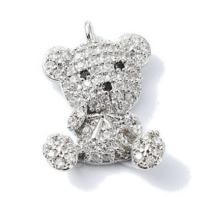 Rack Plating Brass Pave Cubic Zirconia Pendants