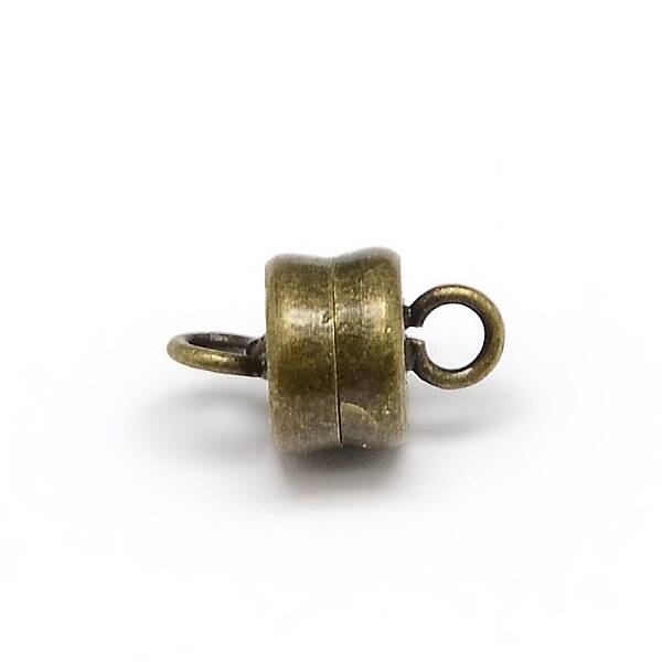 Column Brass Magnetic Clasps with Loops