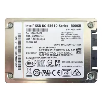 Intel SSDSC1BG800G4 | DC S3610 800GB Multi-Level Cell SATA 6Gb/s 1.8-Inch Solid State Drive