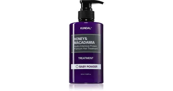 KUNDAL Honey & Macadamia Baby Powder intensive hydrating treatment for damaged and dry hair 500 ml