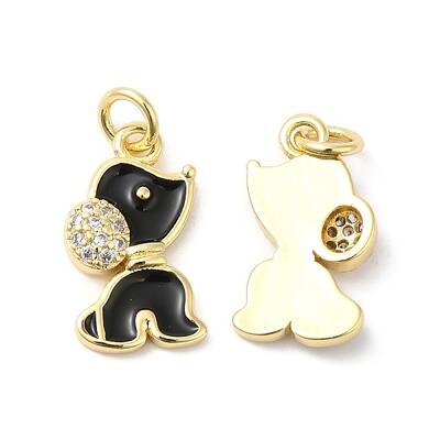 Real 16K Gold Plated Brass Micro Pave Clear Cubic Zirconia Pendants