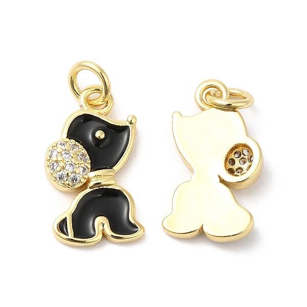 Real 16K Gold Plated Brass Micro Pave Clear Cubic Zirconia Pendants