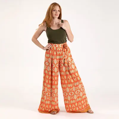 Concentric Design Flowing Pants - Green - L