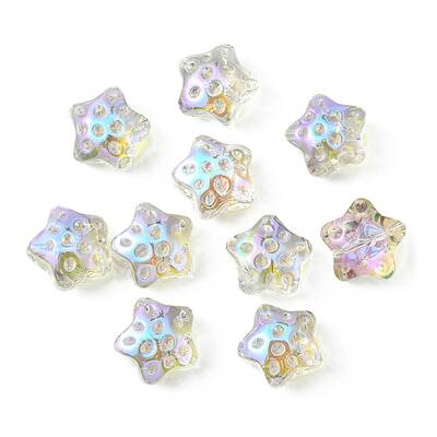 Transparent Electroplate Glass Beads