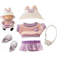 Labubu Clothes for Dolls Accessories, Stylish Kawaii PinkOutfit Set 5 Pieces Suitable for 15cm 17cm Labubu QutfitDoll Clothin...