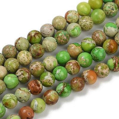 Dyed Natural Regalite/Imperial Jasper/Sea Sediment Jasper Beads Strands