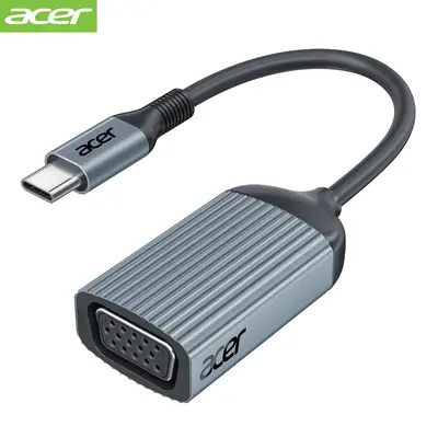 Acer Dock_option ODK430 acer USB C to VGA Adapter, Thunderbolt 3/4 to VGA, Aluminum Shell, Compatible with iPhone 15/16, MacB...