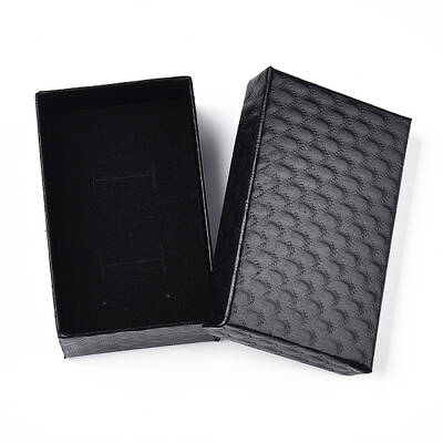 Rhombus Textured Cardboard Jewelry Boxes