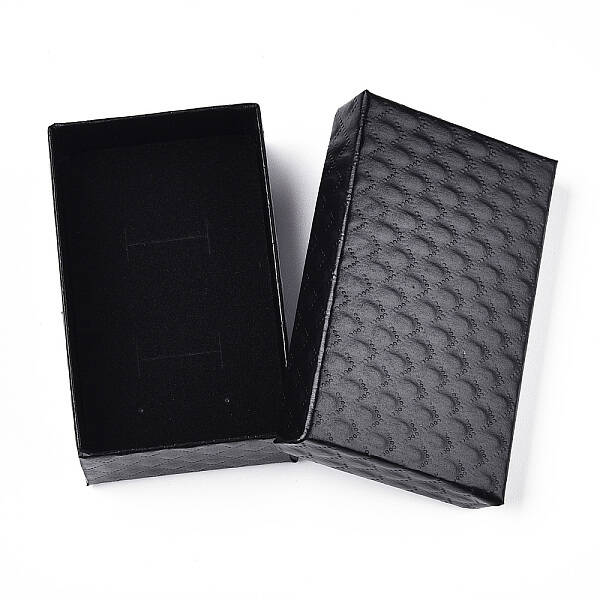 Rhombus Textured Cardboard Jewelry Boxes