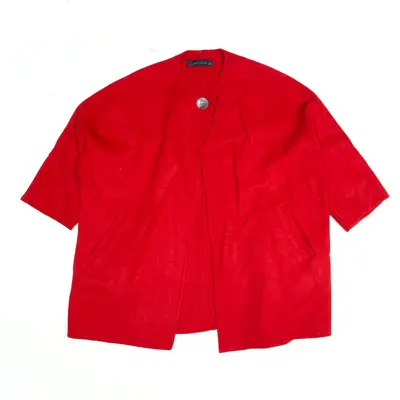 ZARA Red Relaxed Blazer Jacket Womens S