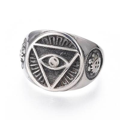 304 Stainless Steel Signet Rings for Men