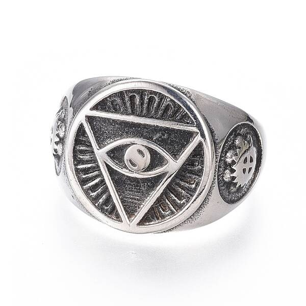 304 Stainless Steel Signet Rings for Men