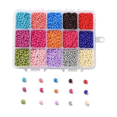 375G 15 Colors Baking Paint Glass Seed Beads