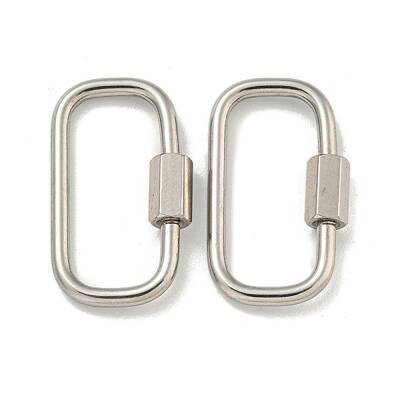 Non-Tarnish 304 Stainless Steel Screw Carabiner Lock Charms