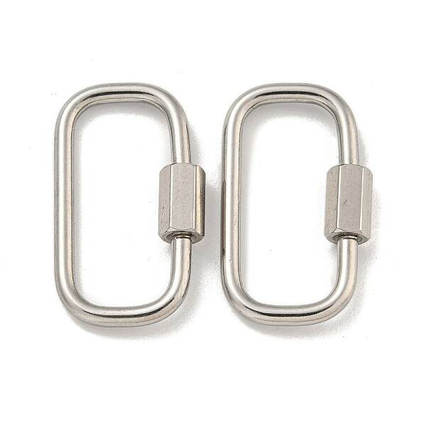 Non-Tarnish 304 Stainless Steel Screw Carabiner Lock Charms
