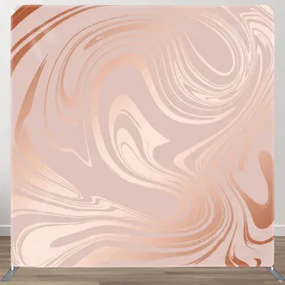 Aperturee Rose Gold Swirl Pattern Backdrop Cover For Decoration - Aperturee